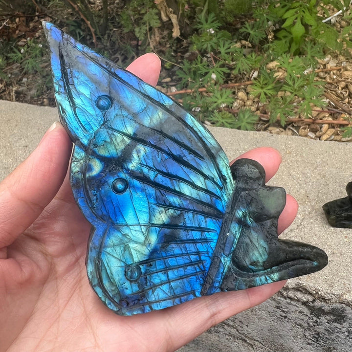 Labradorite Quartz Fairy Butterfly Carving