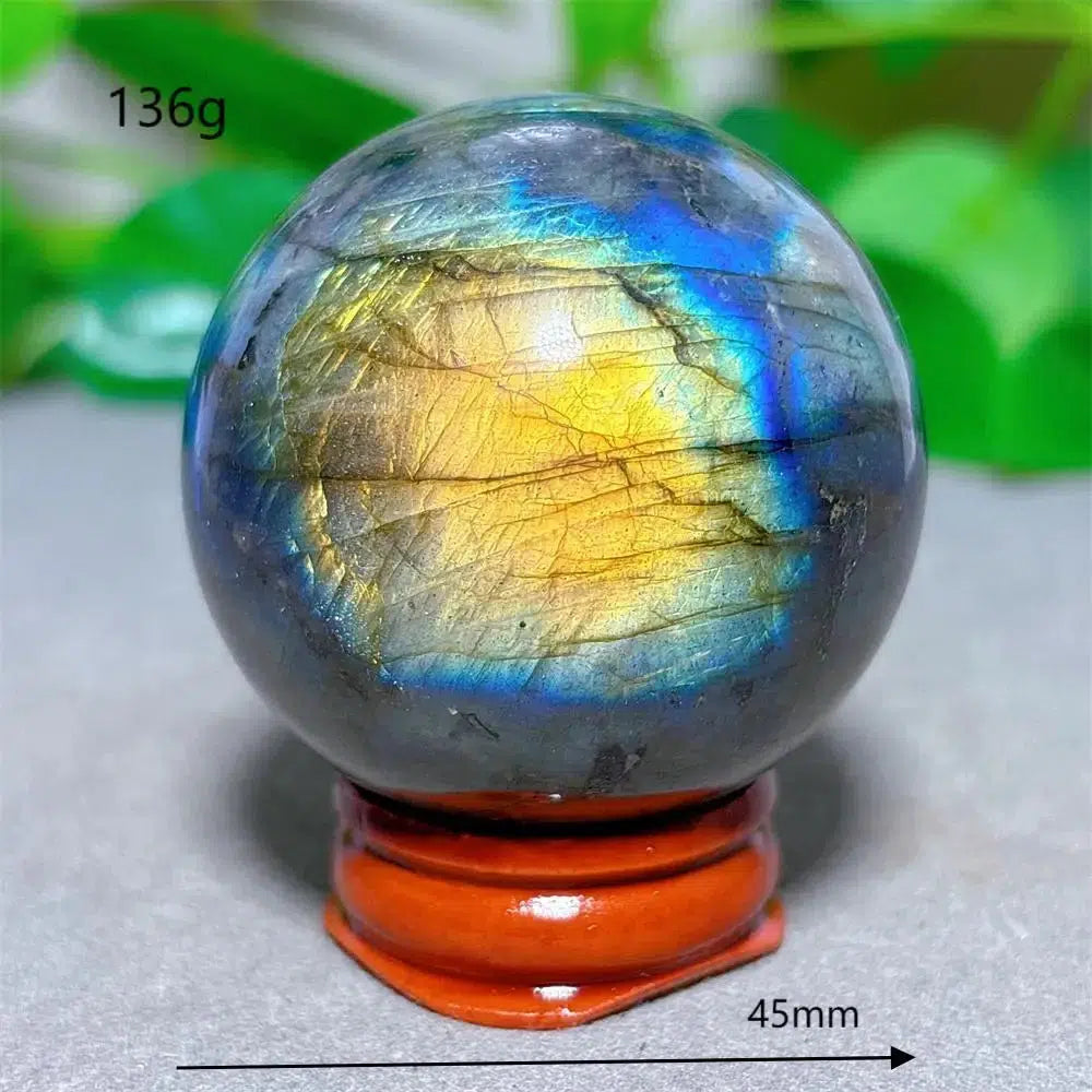 Labradorite Sphere + Stand