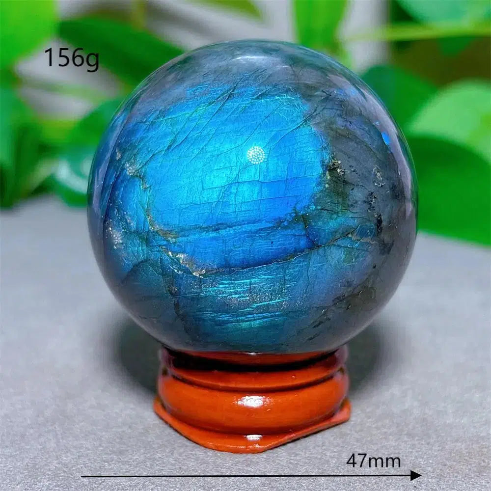 Labradorite Sphere + Stand