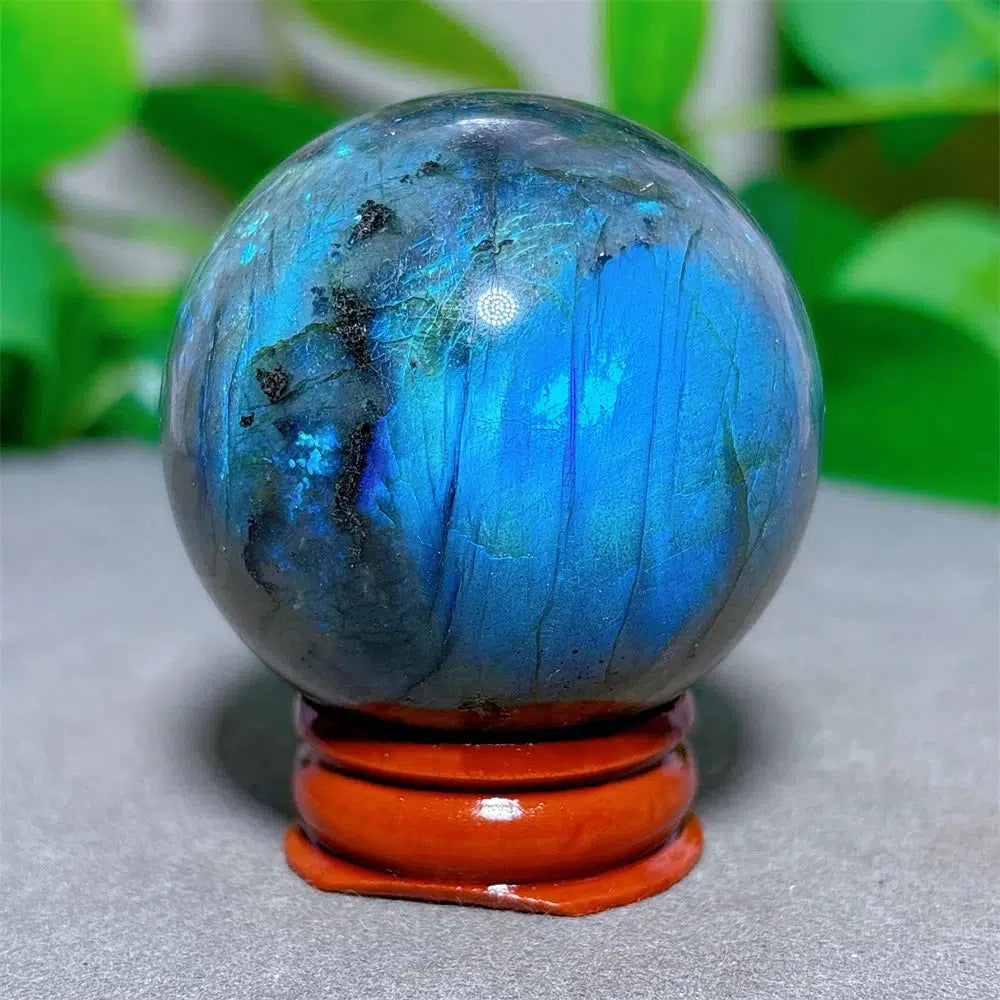 Labradorite Sphere + Stand