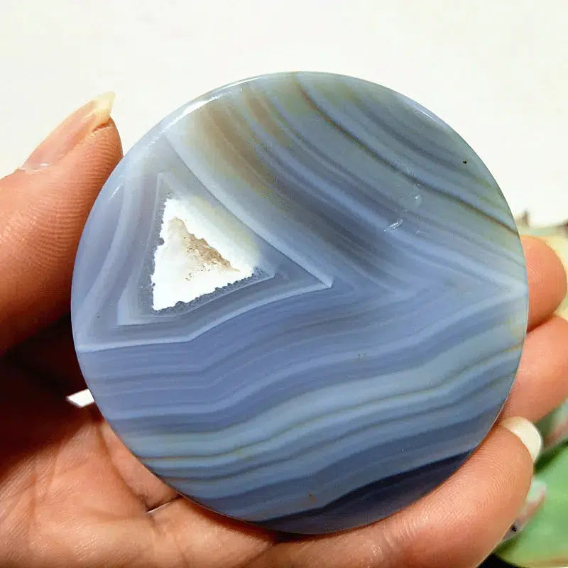 Lace Agate Druzy Palmstone