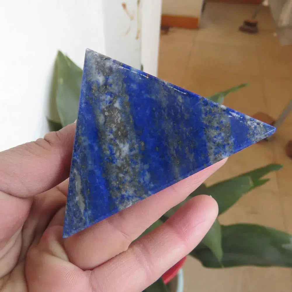 Lapis Lazuli Crystal Tetrahedron Pyramid 4 Faces 6 Edges