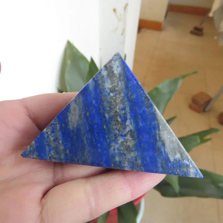 Lapis Lazuli Crystal Tetrahedron Pyramid 4 Faces 6 Edges