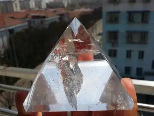 Large Clear Quartz Crystal Pyramid