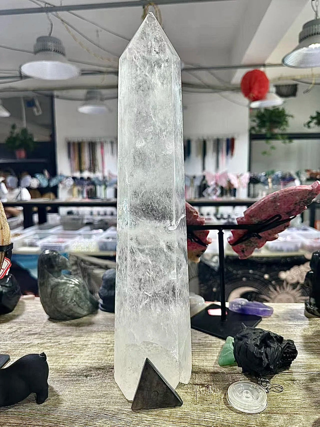 Large Clear Quartz Crystal Tower