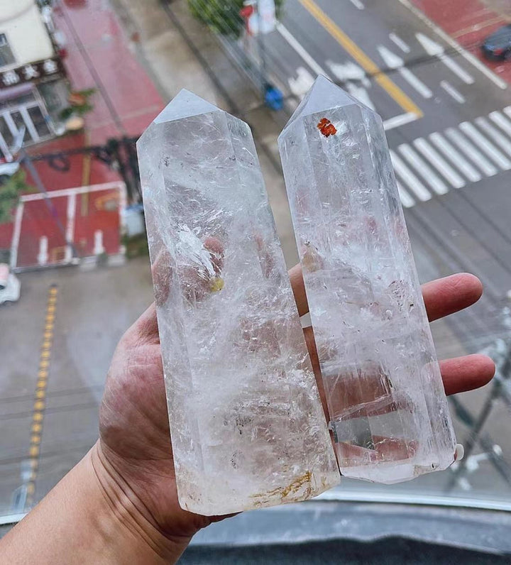 Large Clear Quartz Crystal Tower