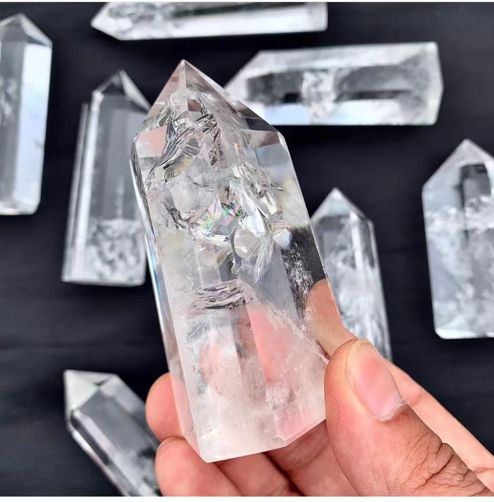 Large Clear Quartz Crystal Tower