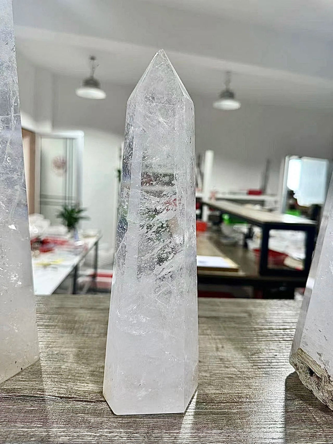 Large Clear Quartz Crystal Tower