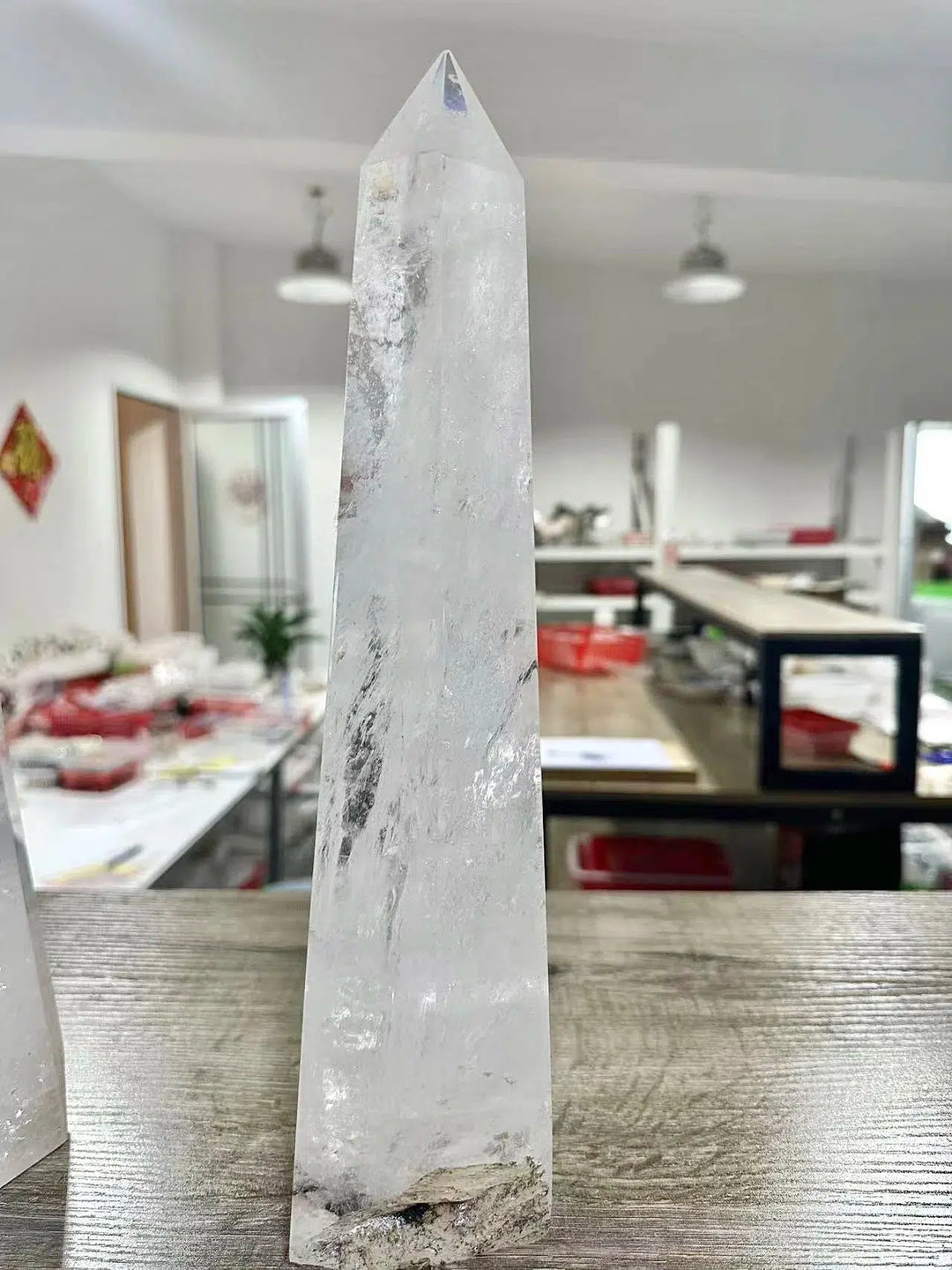 Large Clear Quartz Crystal Tower