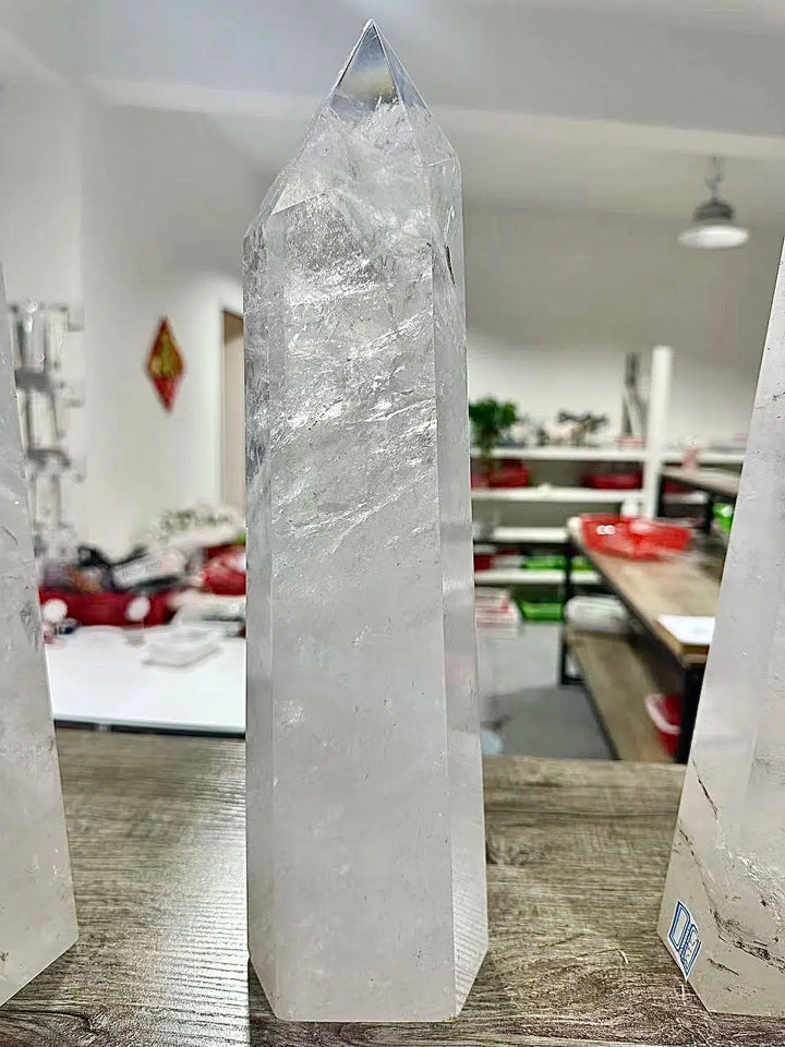 Large Clear Quartz Crystal Tower