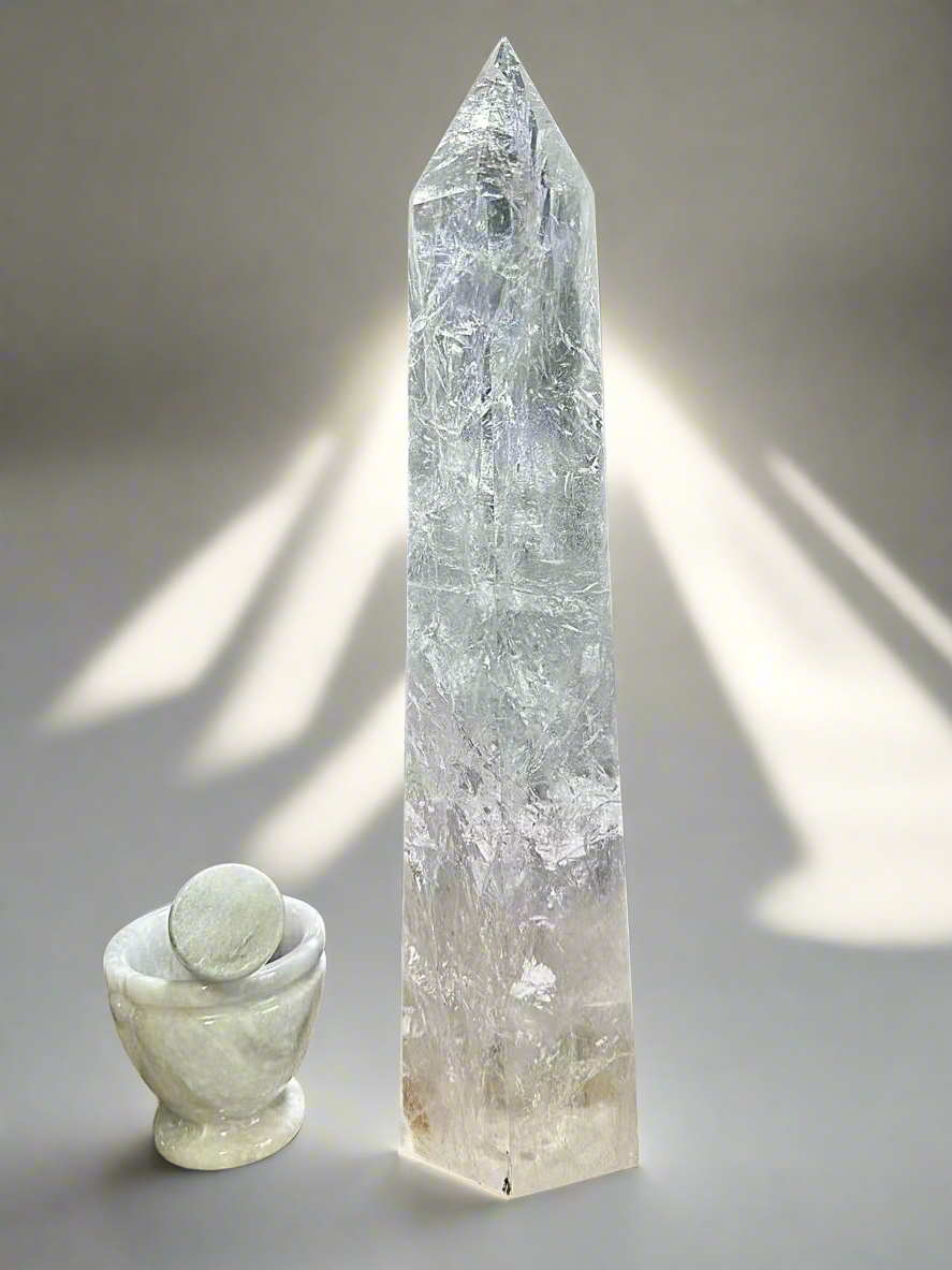 Large Clear Quartz Crystal Tower