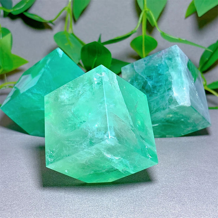 Large Fluorite Crystal Cube