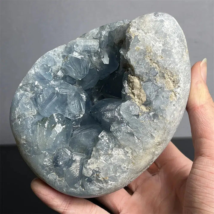 Large Natural Celesite Egg Geode