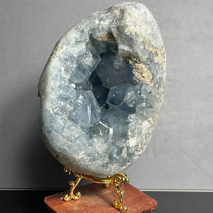 Large Natural Celesite Egg Geode