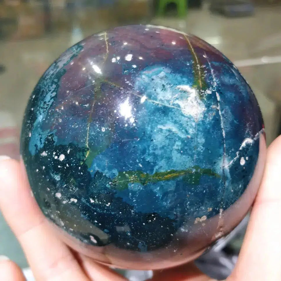 Large Ocean Jasper Crystal Sphere