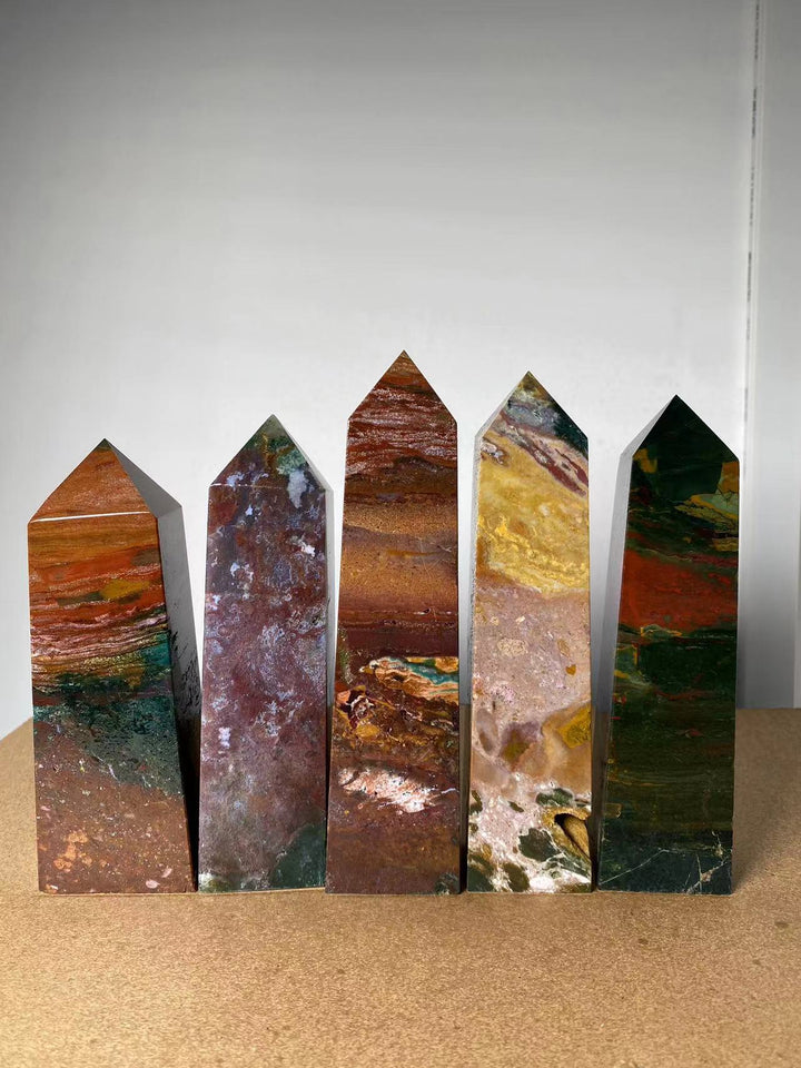 Large Ocean Jasper Crystal Tower