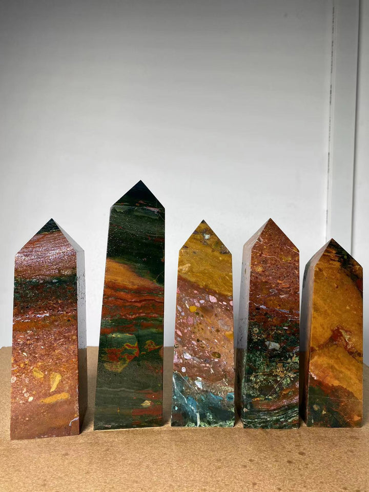 Large Ocean Jasper Crystal Tower