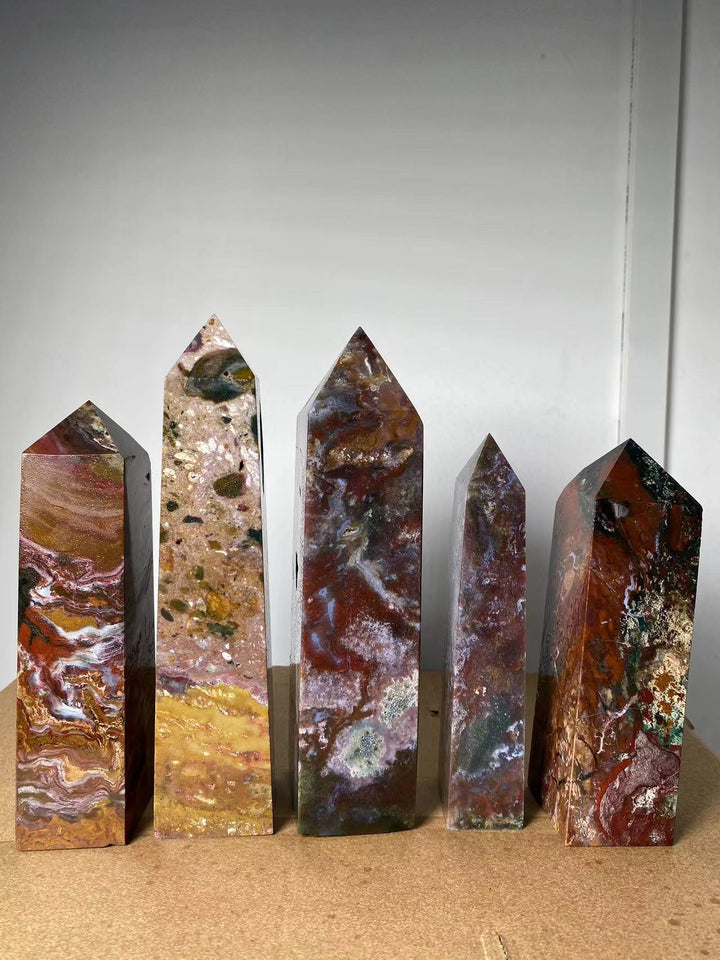 Large Ocean Jasper Crystal Tower