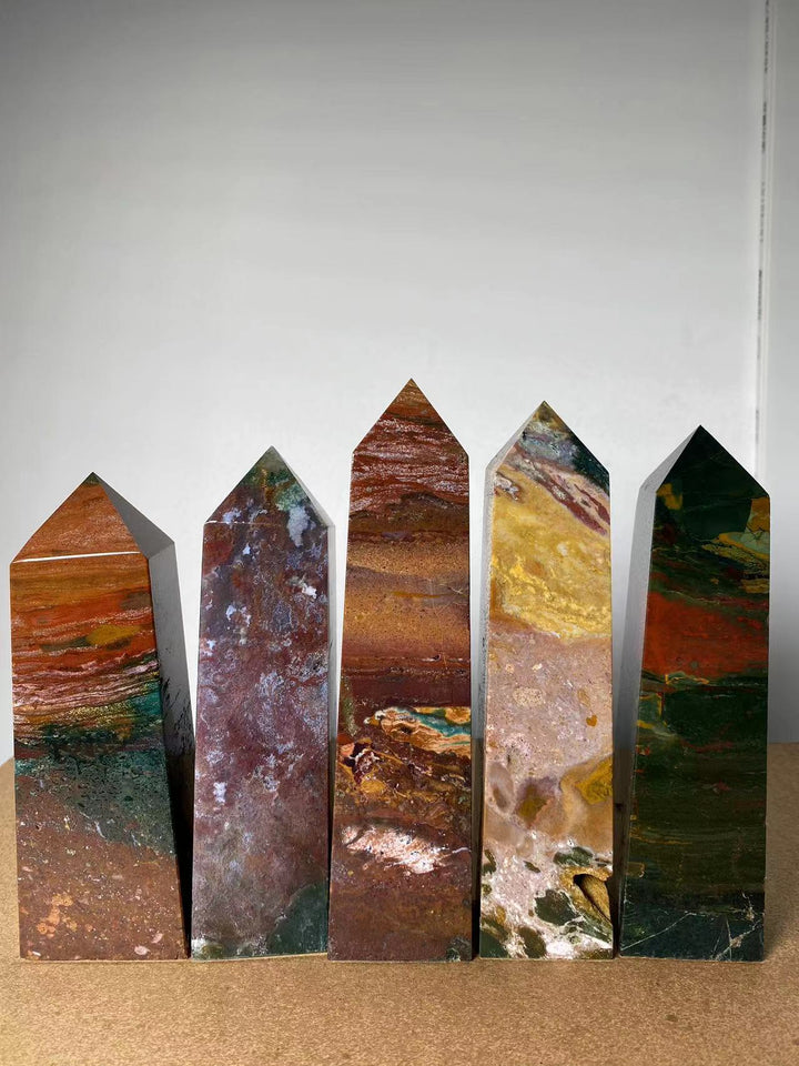 Large Ocean Jasper Crystal Tower