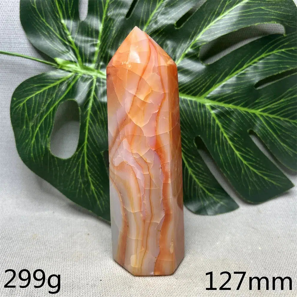 Large Red Agate Geode Tower