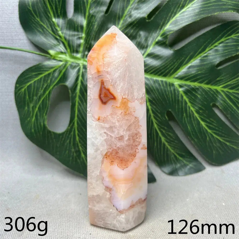 Large Red Agate Geode Tower