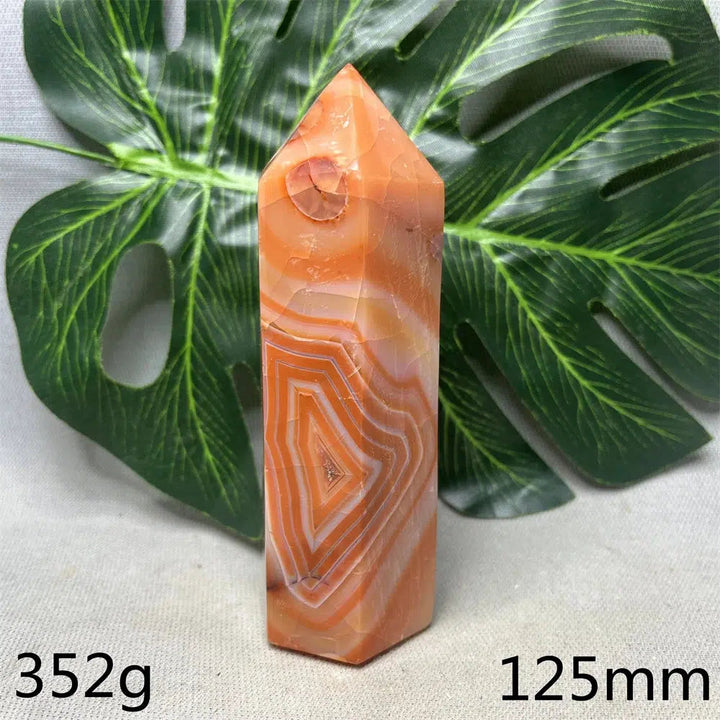 Large Red Agate Geode Tower