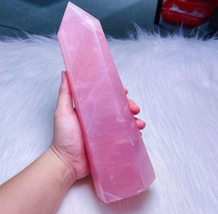 Large Rose Quartz Tower