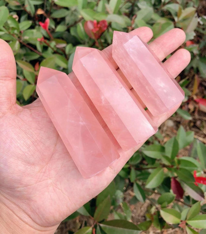 Large Rose Quartz Tower