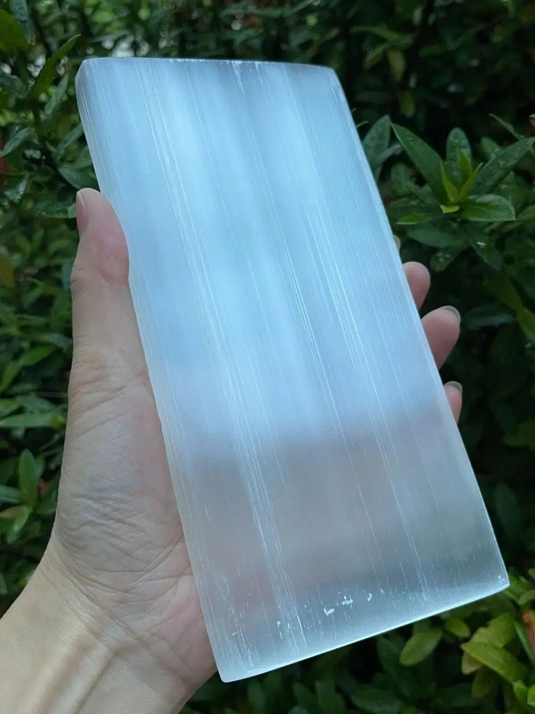 Large Selenite Charging Plate Polished