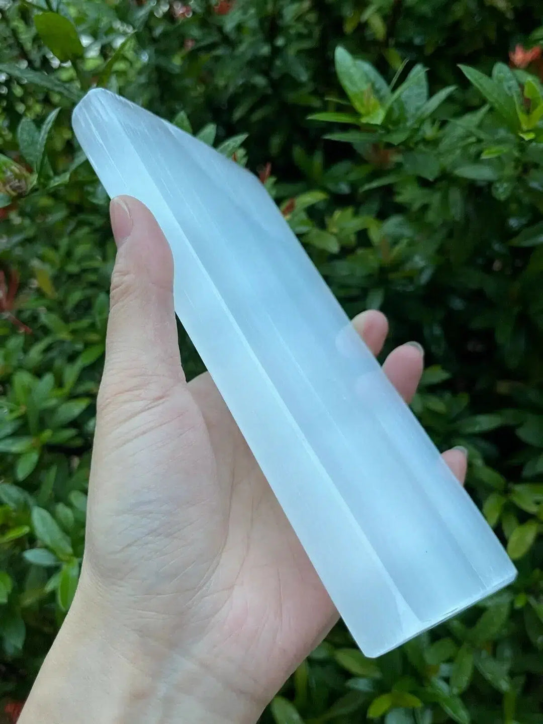 Large Selenite Charging Plate Polished