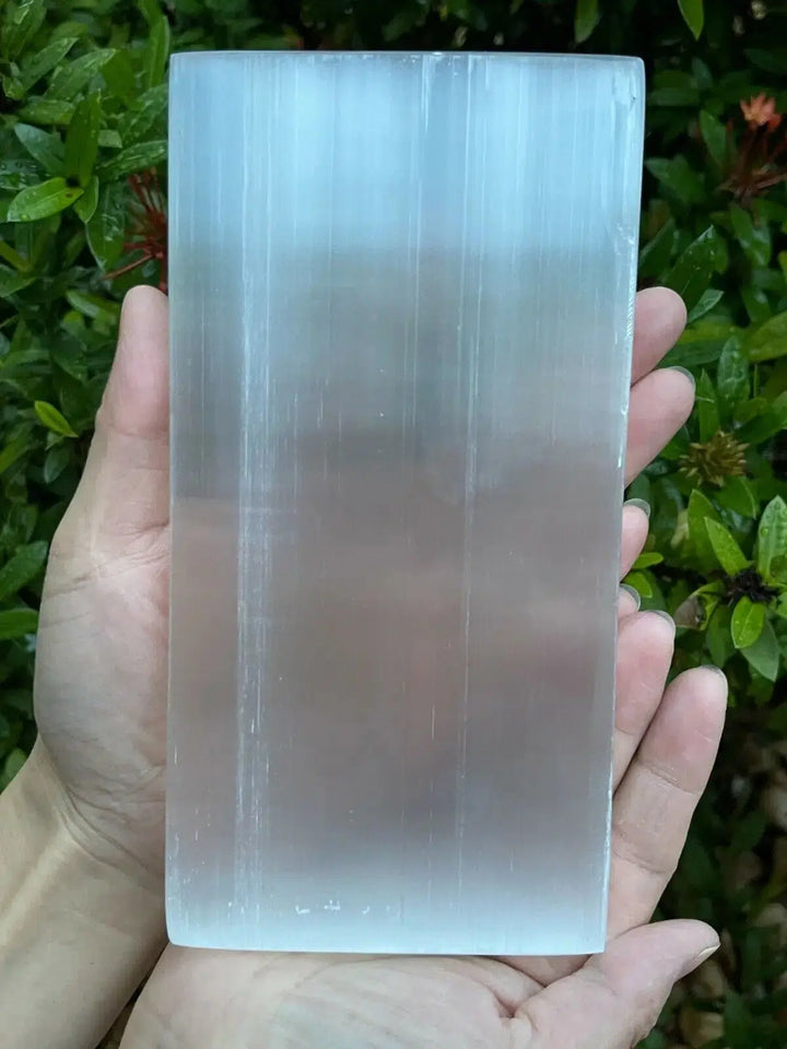 Large Selenite Charging Plate Polished