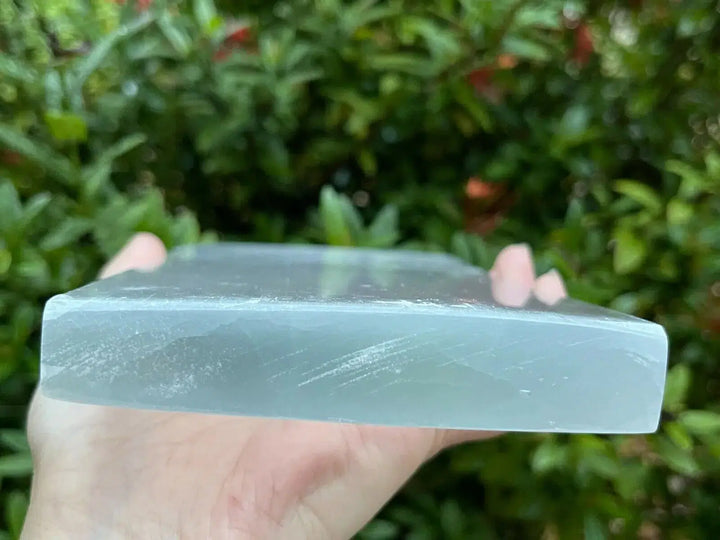 Large Selenite Charging Plate Polished