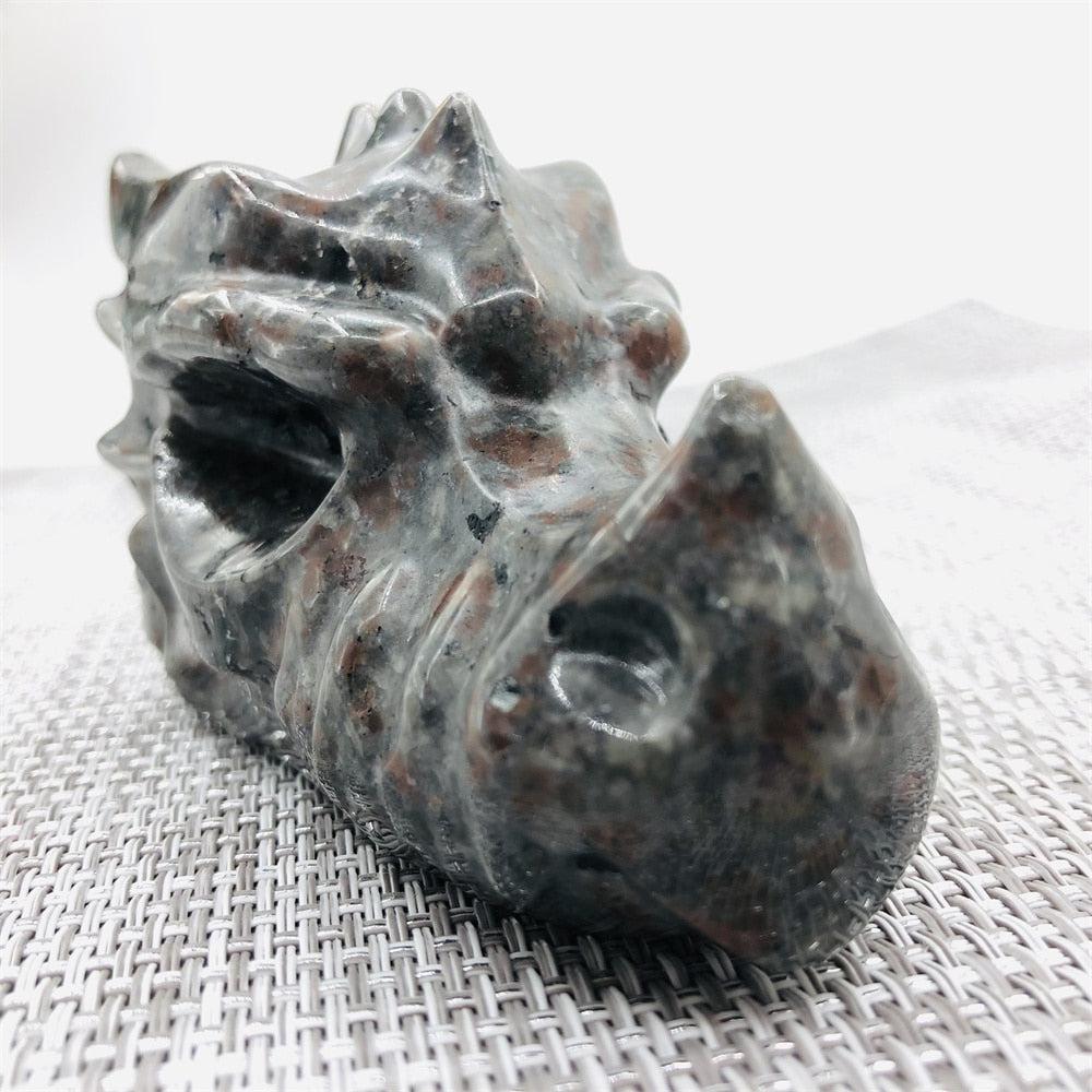 Large Yooperlite Crystal Dragon Skull