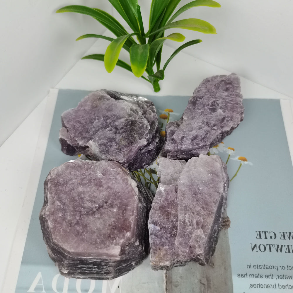 Lepidolite Crystal Slice 'Book Mica'