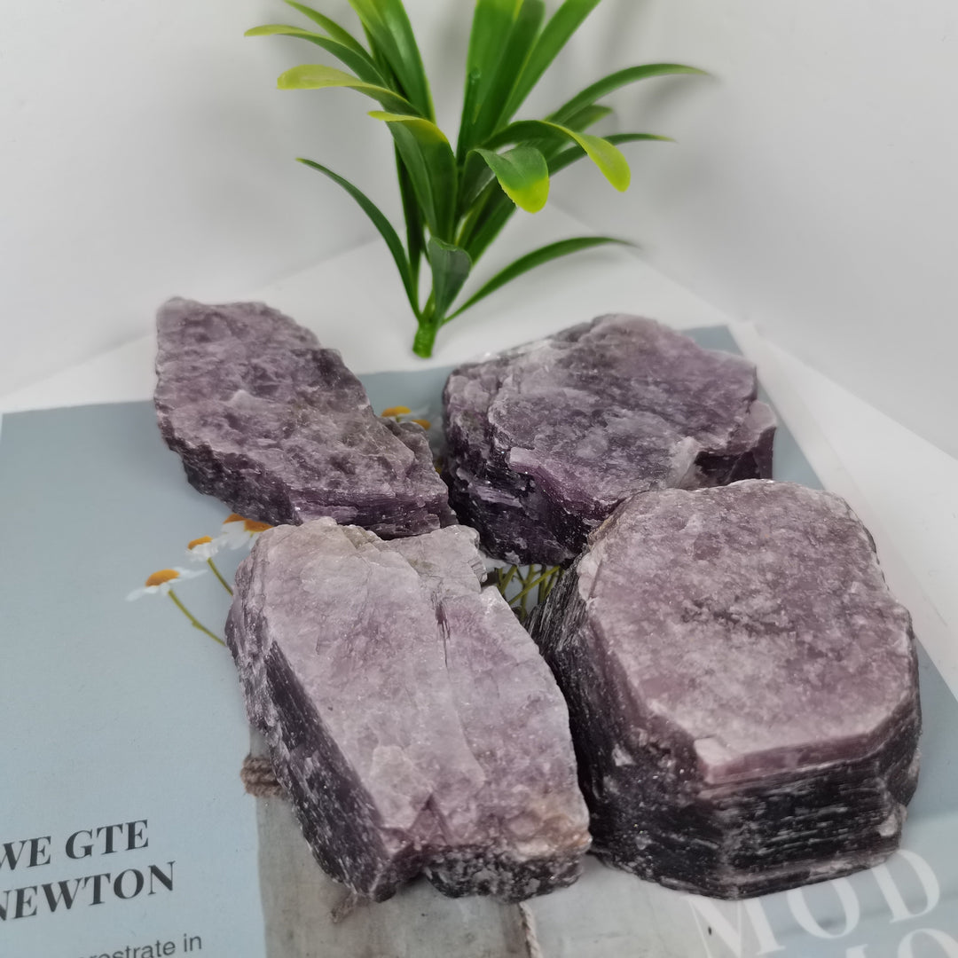 Lepidolite Crystal Slice 'Book Mica'