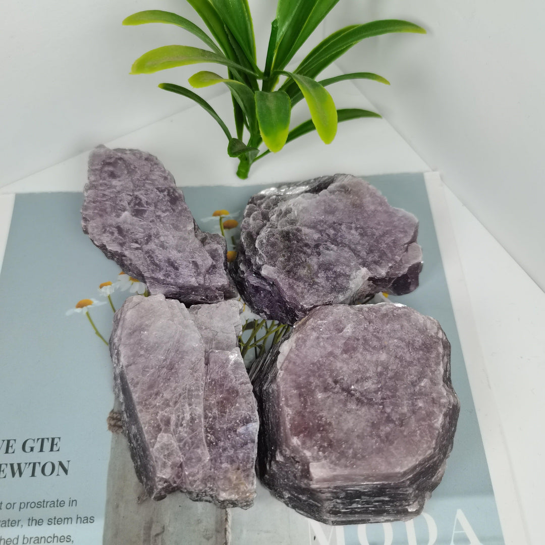 Lepidolite Crystal Slice 'Book Mica'