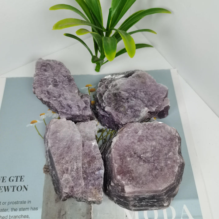 Lepidolite Crystal Slice 'Book Mica'