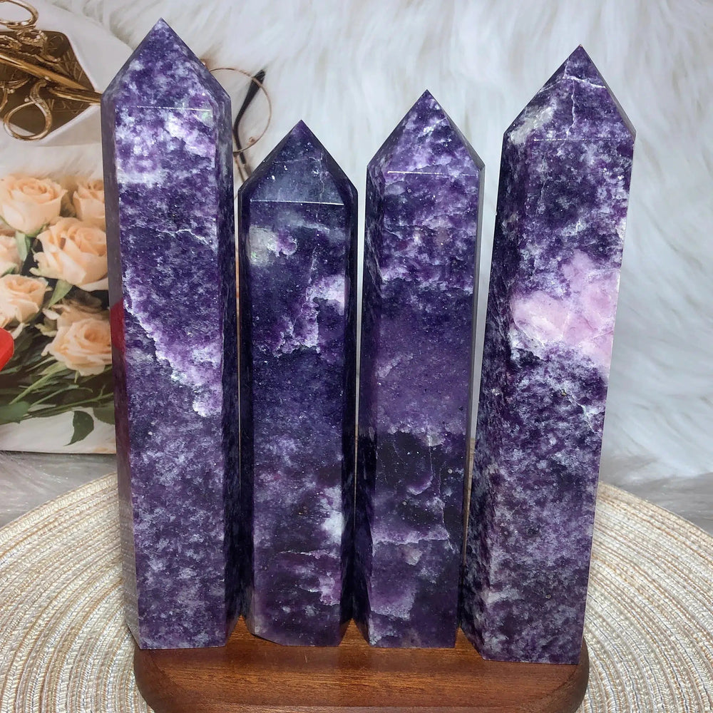 Lepidolite Crystal Tower