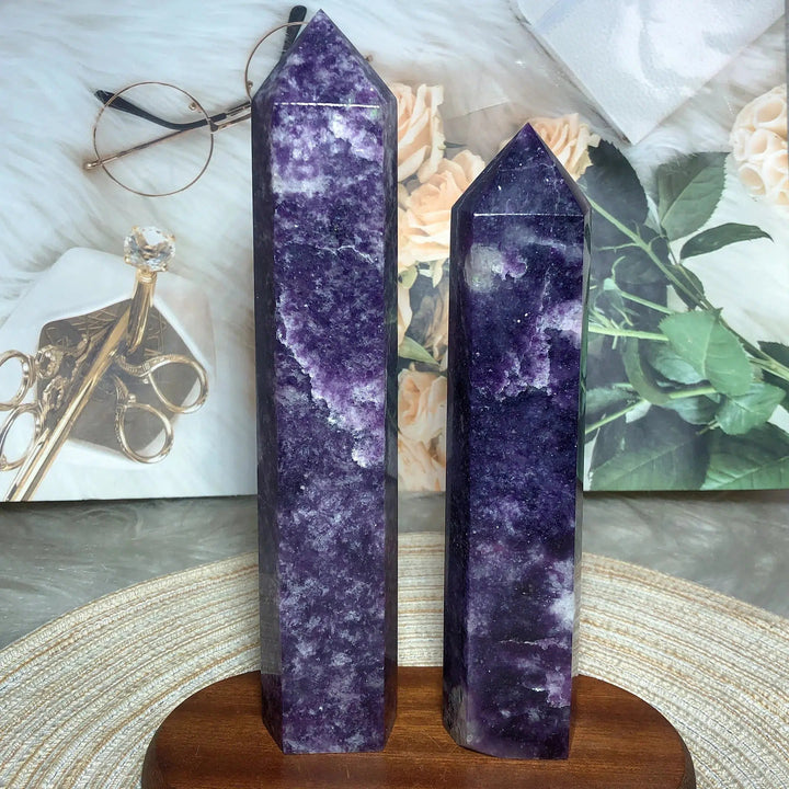 Lepidolite Crystal Tower