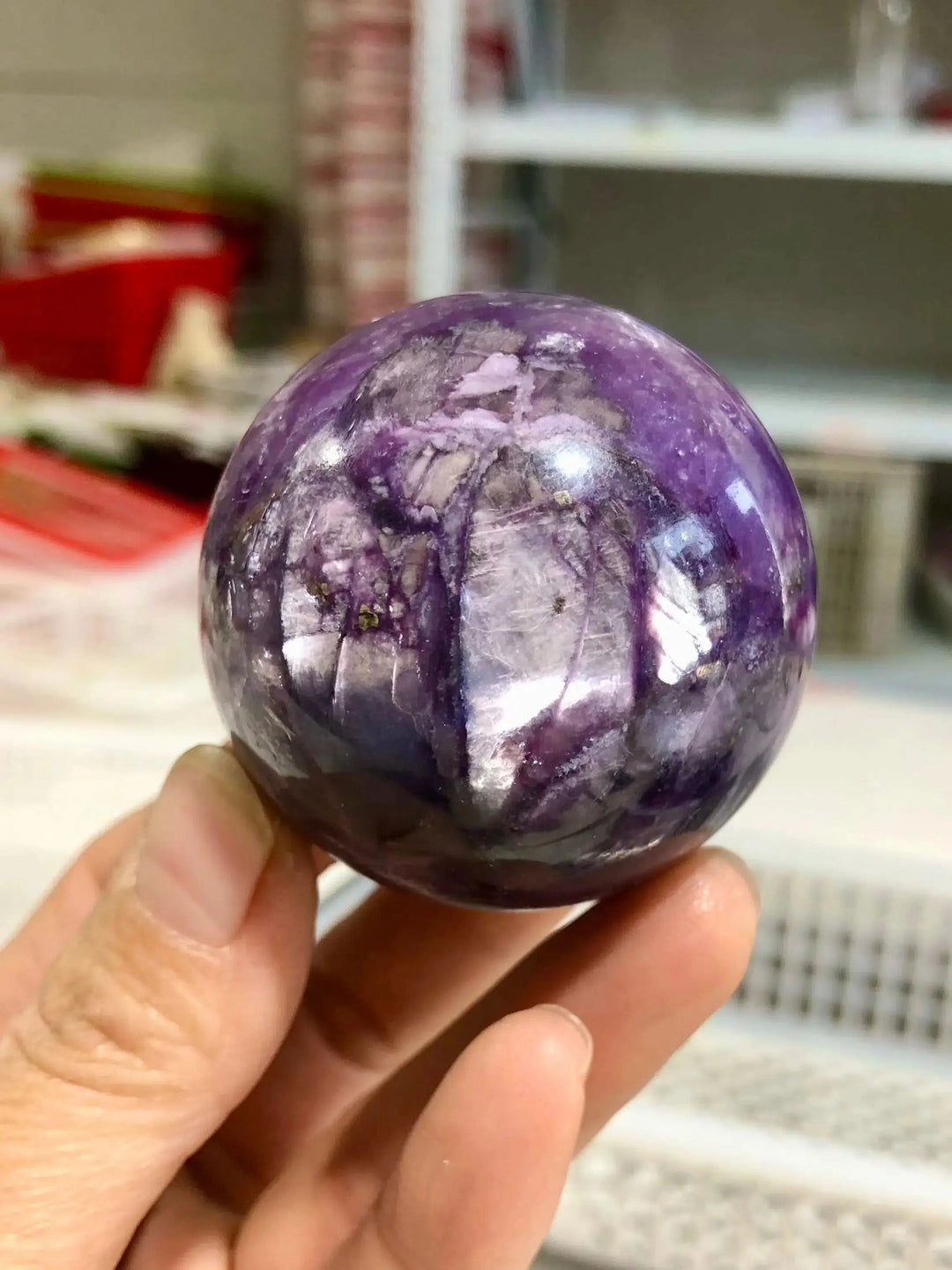 Lepidolite Sphere