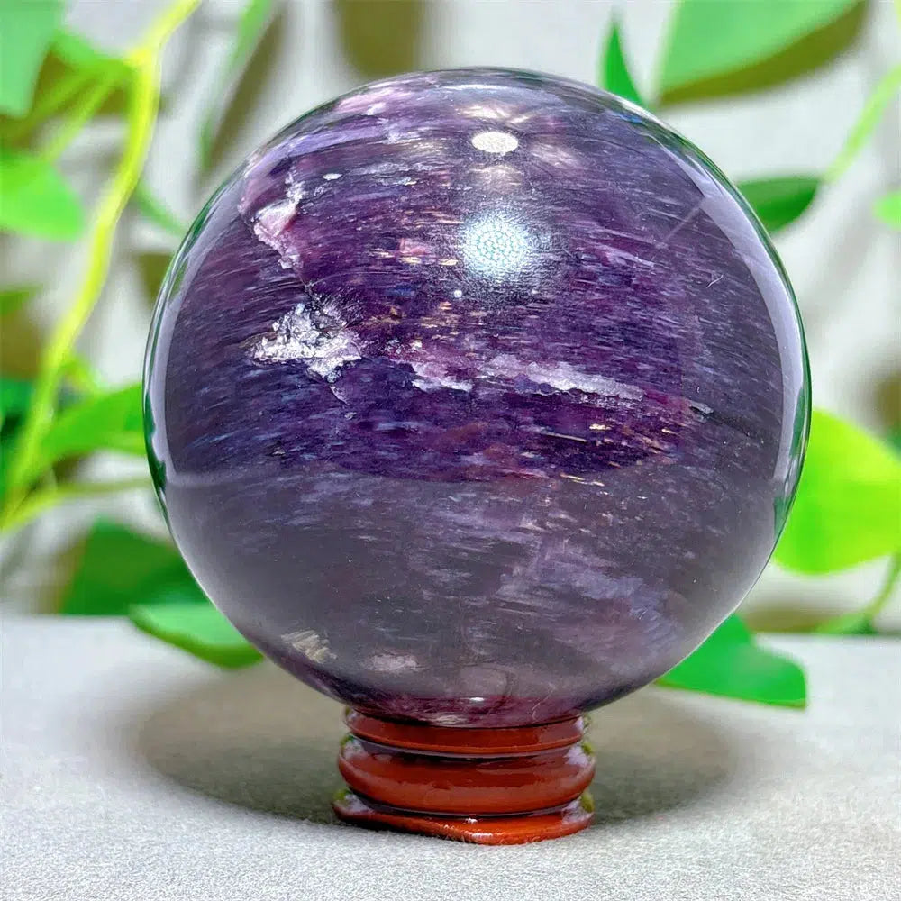 Lithionite Sphere Crystal + Stand