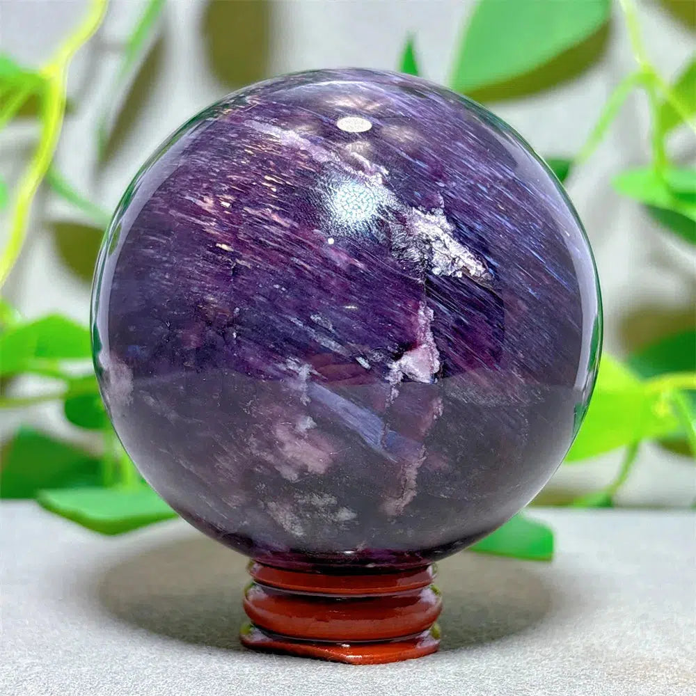 Lithionite Sphere Crystal + Stand