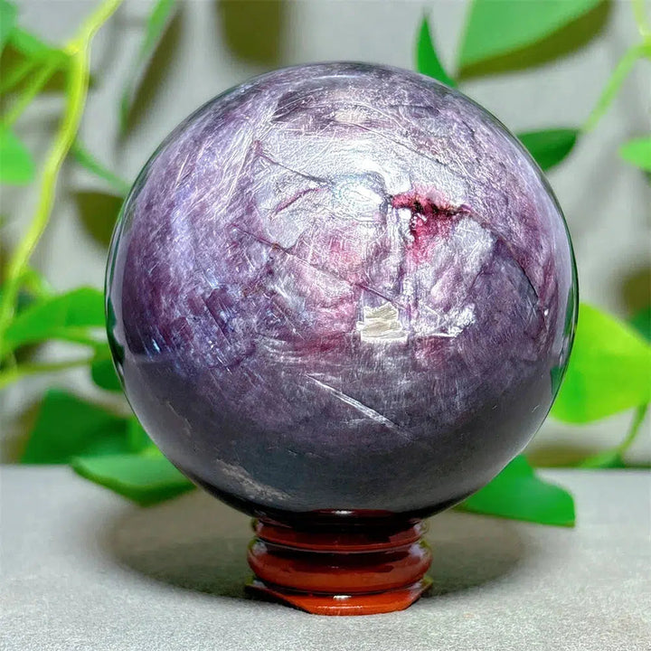 Lithionite Sphere Crystal + Stand