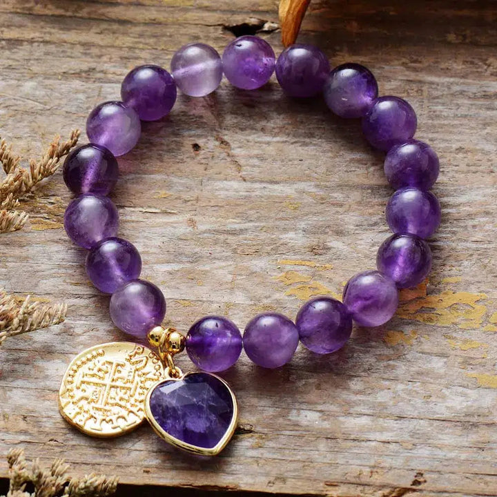 Luxury Amethyst - Onyx - Jasper Stretch Elastic Bracelet