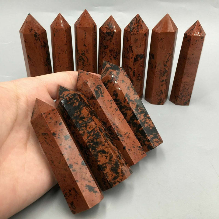 Mahogany Obsidian Crystal Tower