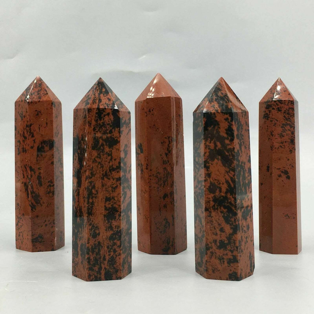 Mahogany Obsidian Crystal Tower