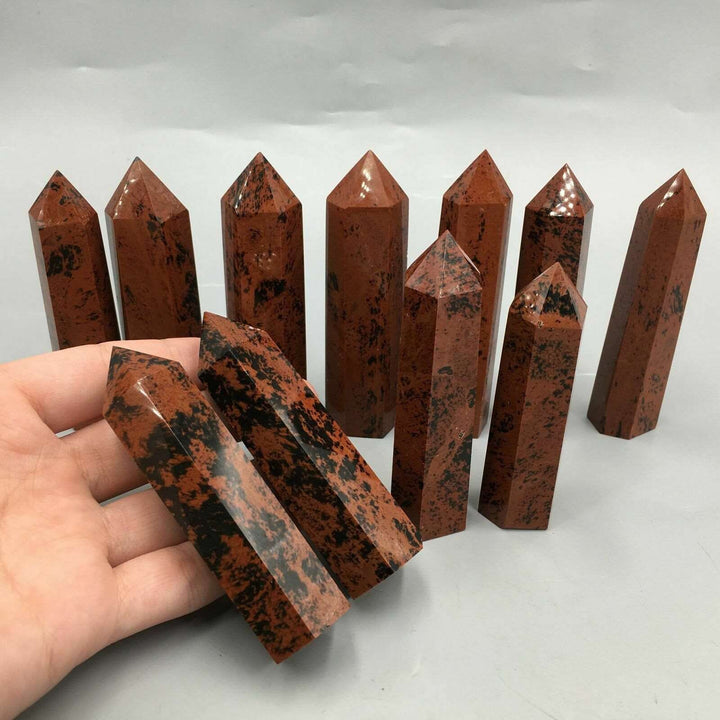 Mahogany Obsidian Crystal Tower