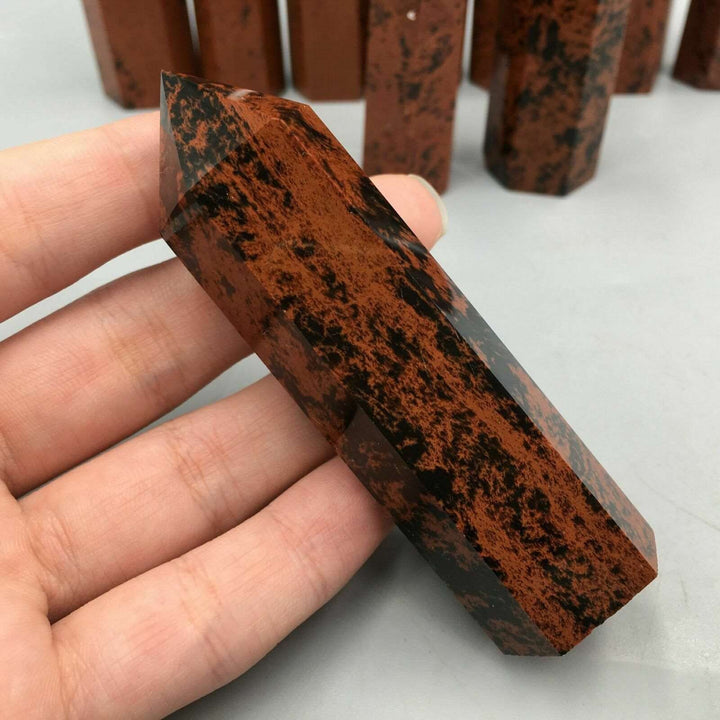 Mahogany Obsidian Crystal Tower