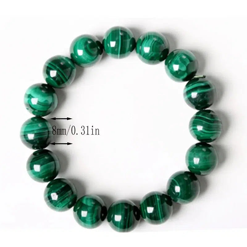 Malachite Beaded Bracelet 6mm, 8mm, 10mm