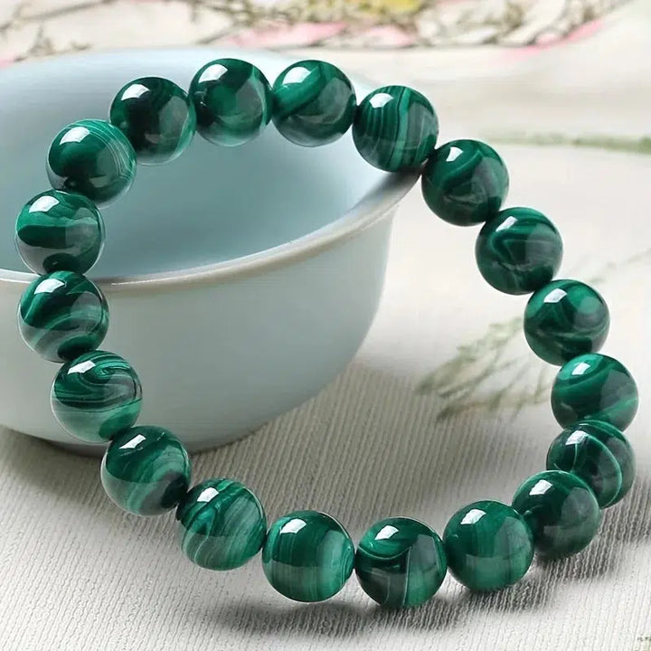 Malachite Beaded Bracelet 6mm, 8mm, 10mm